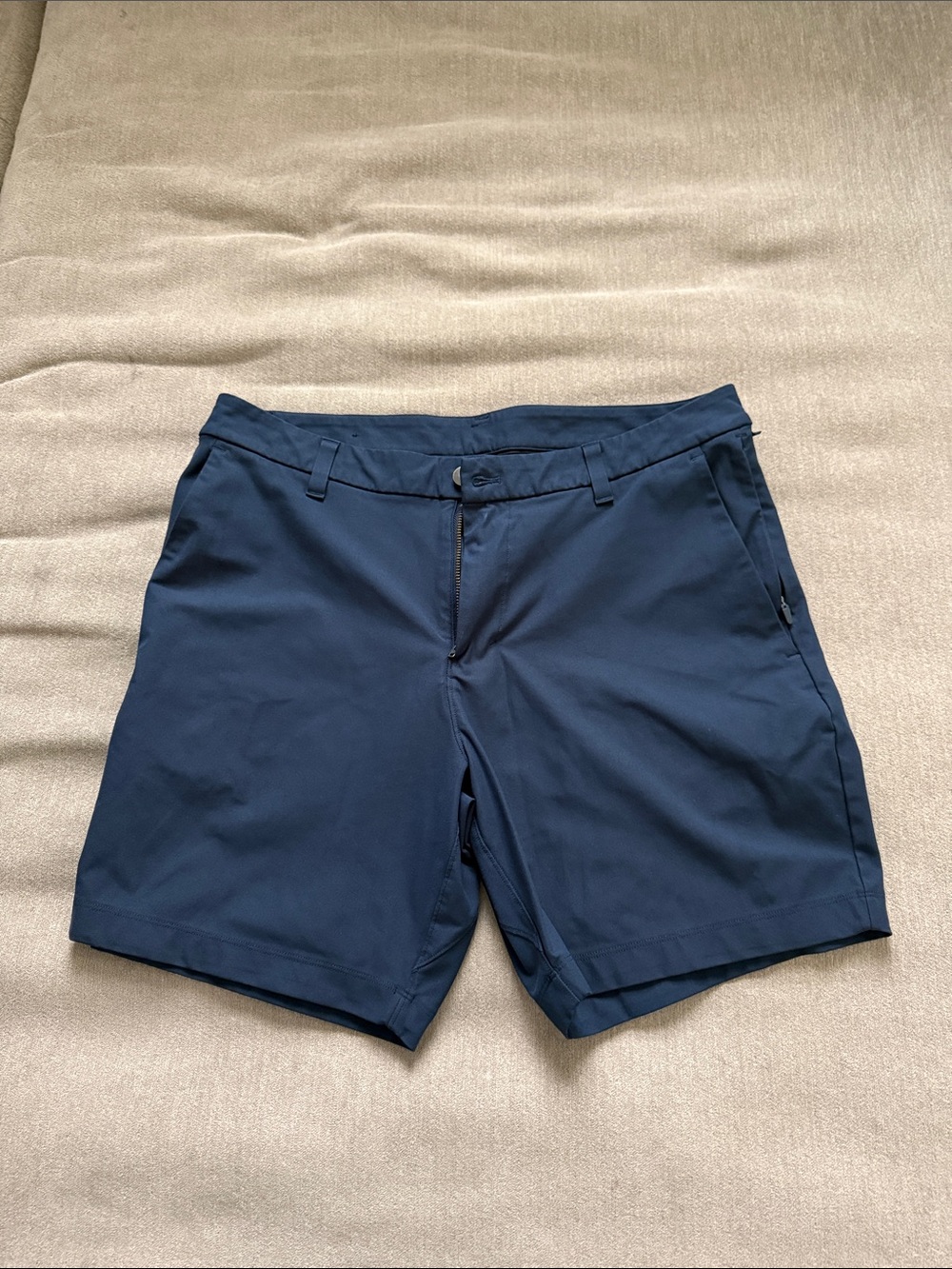 lululemon athletica Men's Navy Flat-Front Performance Shorts
